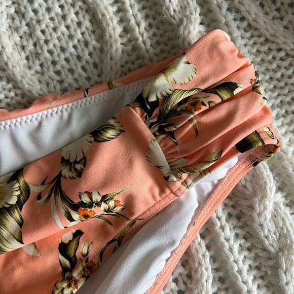 Nip Tuck Swim Women Swimming Bottom size 8 Orange Floral - Picture 3 of 4
